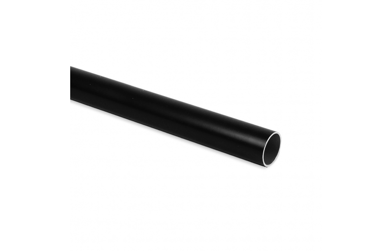 Schrankrohr / Schrankstange rund 25mm schwarz Aluminium