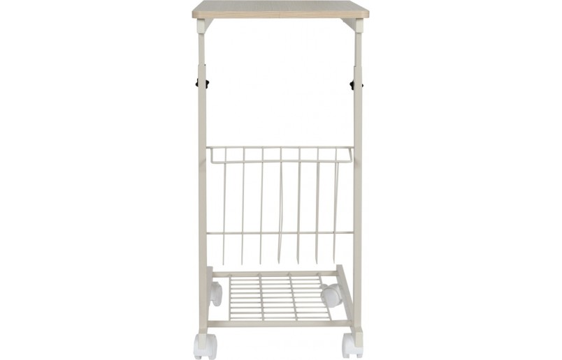 Laptoptisch weiß – Beistelltisch/Betttisch, verstellbar und fahrbar