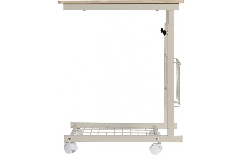 Laptoptisch weiß – Beistelltisch/Betttisch, verstellbar und fahrbar