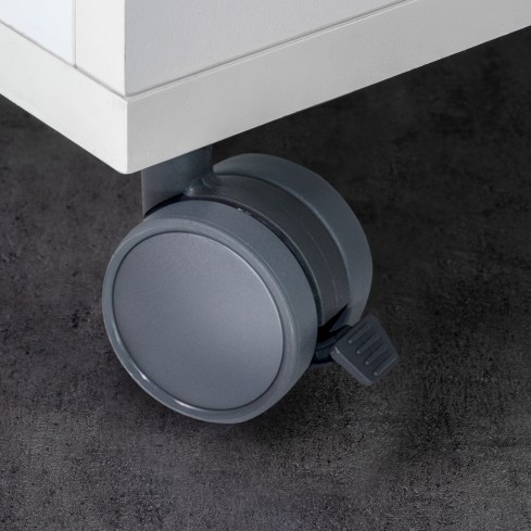 Möbelrolle grau Kunststoff im 4er-Satz 73 mm hoch