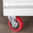 Furniture castors red rubber in set of 4 pieces - MW50RO