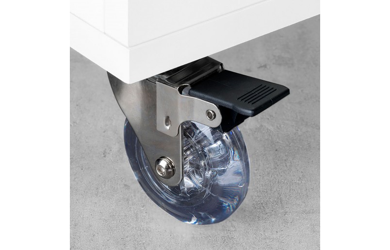 Furniture wheel transparent rubber in set of 4 pieces - MW50TR