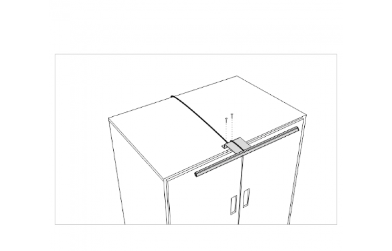 Ultraflache Anbauleuchte für Schränke und Möbel, Farbe Silber im Set - KVL10AL