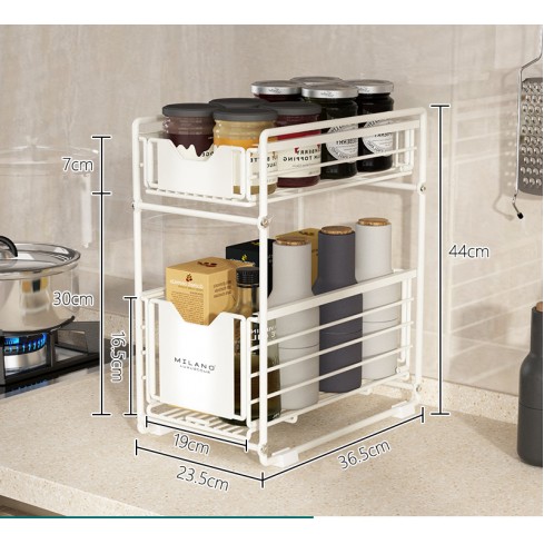 Aufbewahrungsregal Organizer weiß und schwarz L Aufbewahrungsregal Organizer weiß und schwarz L