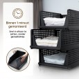 Organizer für Schränke, 3er-Set schwarz