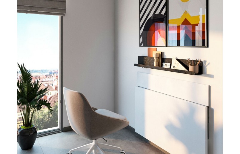 Abklappbarer Bodenträger 400 mm schwarz, 2er-Pack