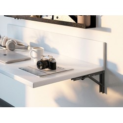 Abklappbarer Bodenträger 400 mm schwarz, 2er-Pack