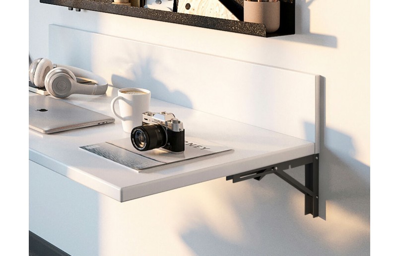 Abklappbarer Bodenträger 400 mm schwarz, 2er-Pack