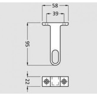 Stangenstangenhalter für die Unterseite eines Regals