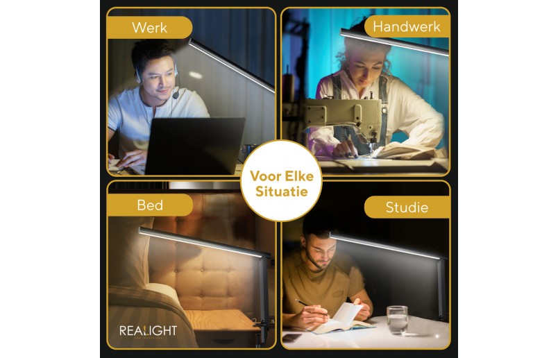 Desk lamp Reading lamp rotatable with dimming function and color modes