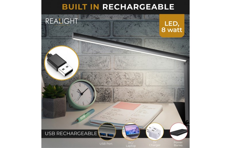 Desk lamp Reading lamp rotatable with dimming function and color modes