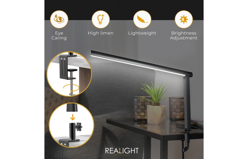 Desk lamp Reading lamp rotatable with dimming function and color modes