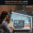 Schreibtischlampe Leselampe silber, drehbar, Dimmfunktion und Farbmodi