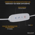 Schreibtischlampe Leselampe silber, drehbar, Dimmfunktion und Farbmodi