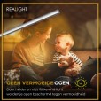 Schreibtischlampe Leselampe silber, drehbar, Dimmfunktion und Farbmodi