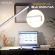 Schreibtischlampe Leselampe silber, drehbar, Dimmfunktion und Farbmodi