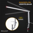 Schreibtischlampe Leselampe silber, drehbar, Dimmfunktion und Farbmodi