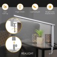 Schreibtischlampe Leselampe silber, drehbar, Dimmfunktion und Farbmodi