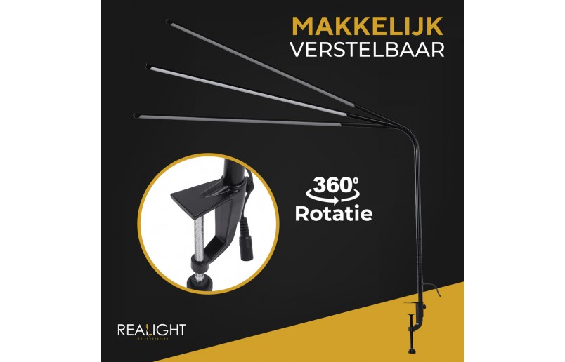 Desk lamp Reading lamp black flexible