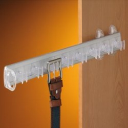 Servetto Gürtelhalter ausziehbar Transparent/Aluminium