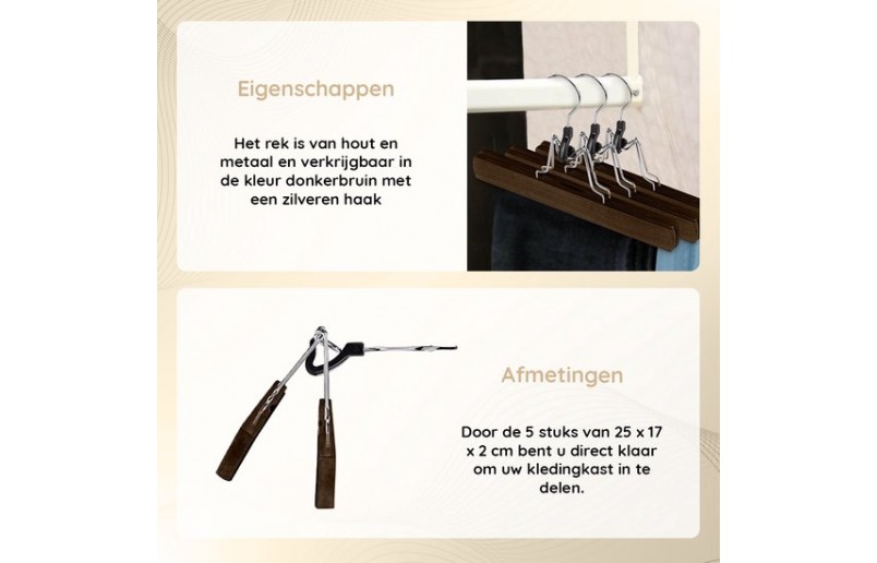 Rockbügel schwarz lackiertes Holz