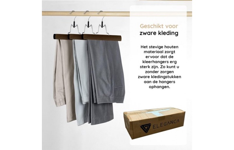 Rockbügel schwarz lackiertes Holz