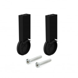 Kleiderstangenhalter unter Regal rund 28 mm schwarz Kleiderstangenhalter unter Regal rund 28 mm schwarz