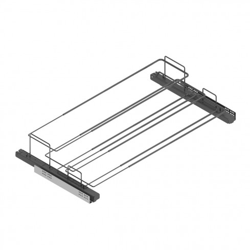 Ausziehbares und in der Breite verstellbares Schuhregal anthrazit