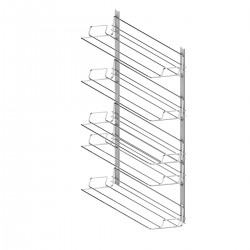 Ausziehbares Lagerregal mit 5 Fächern