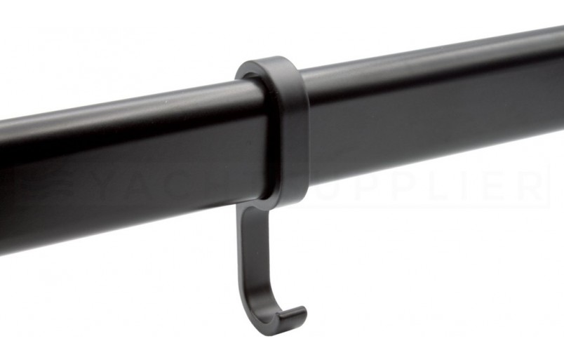 Schiebehaken schwarz für Schrankrohr - KBSH500Z Gleithaken schwarz für Schrankrohr - KBSH500Z