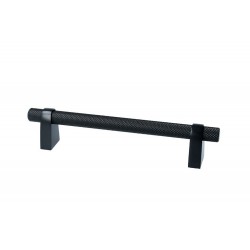 Stangengriff lux mit Riffelung, mattschwarz 165 mm