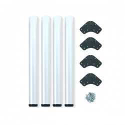 Tischbein weiß 710 mm rund ø 60 mm