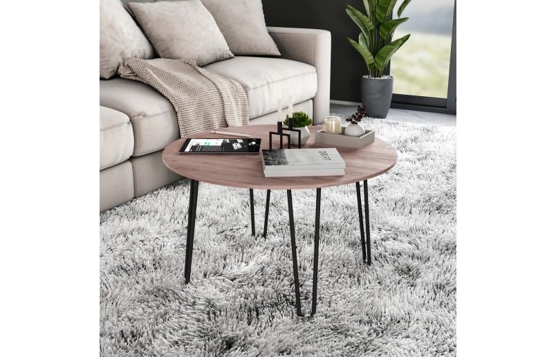 Tischbeine schwarz mit 3 Stangen 71mm, 4er Set