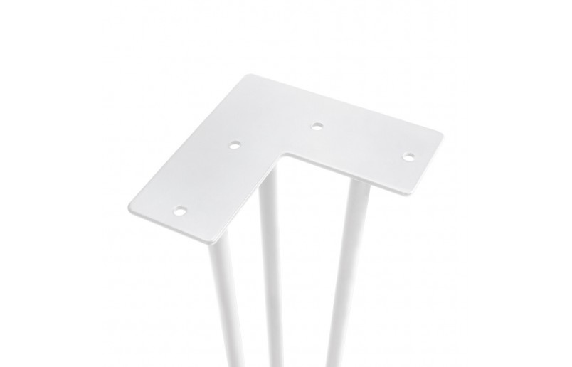 Tischbeine weiß mit 3 Stäben 710 mm, Satz mit 4 Stück