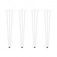 Tischbeine weiß mit 3 Stäben 710 mm, Satz mit 4 Stück