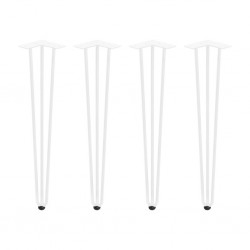 Tischbeine weiß mit 3 Stäben 710 mm, Satz mit 4 Stück