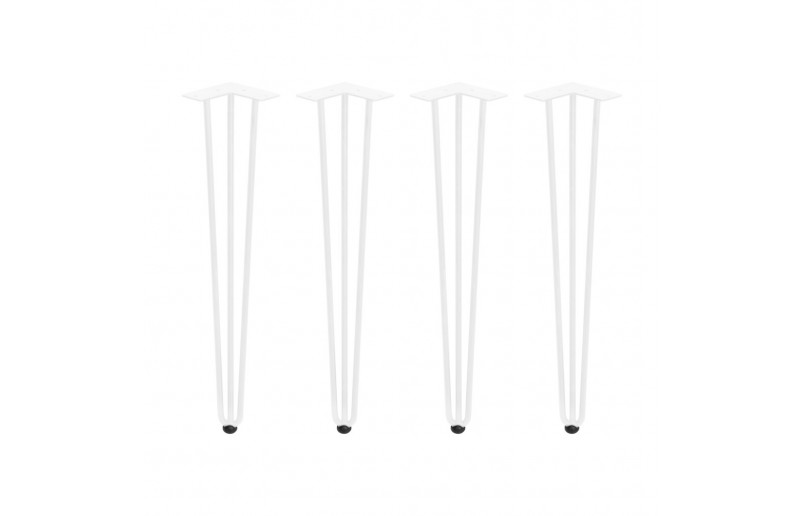 Tischbeine weiß mit 3 Stäben 710 mm, Satz mit 4 Stück