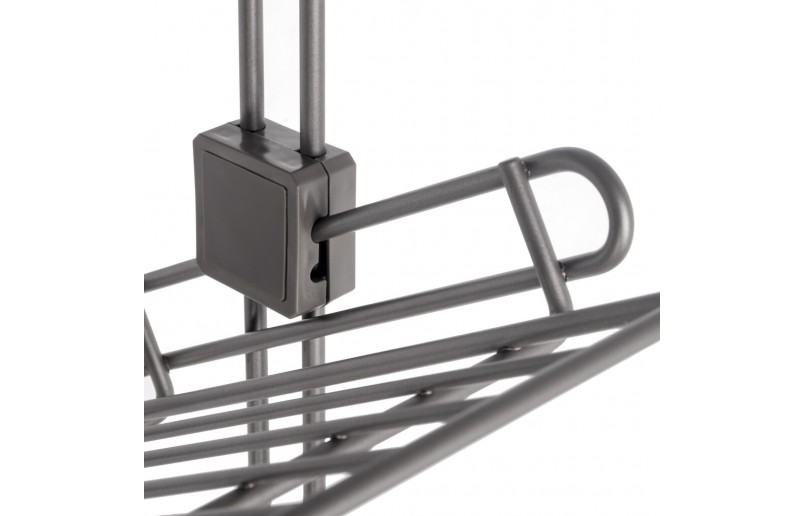 Pull-out shoe rack for wall mounting Titanium 