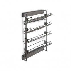 Pull-out shoe rack for wall mounting Titanium 