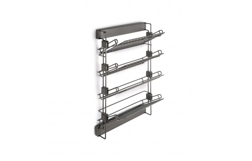 Pull-out shoe rack for wall mounting Titanium 