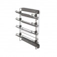 Pull-out shoe rack for wall mounting Titanium 