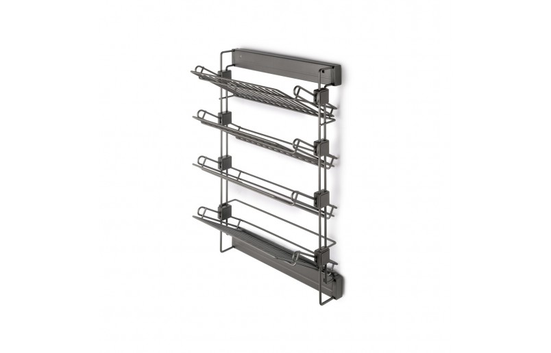 Pull-out shoe rack for wall mounting Titanium 
