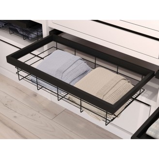 Ausziehbare Drahtkörbe schwarz mit Dämpfung Ausziehbare Drahtkörbe schwarz mit Dämpfung