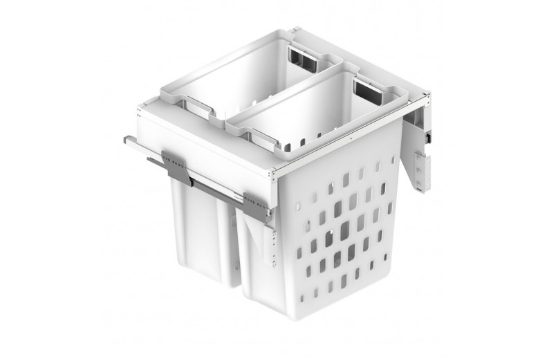 Laundry basket 40+40 liters removable front mounting - WAS483233