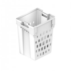 Laundry basket white plastic removable