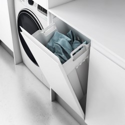 Laundry basket white plastic removable