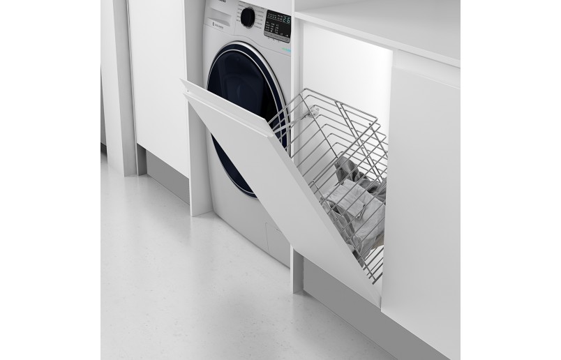 Abnehmbarer Wäschekorb aus Chrom - WAS370