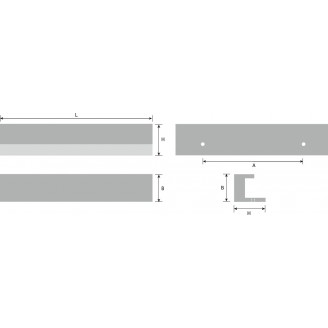Griff Station schwarzes Aluminium 190 mm