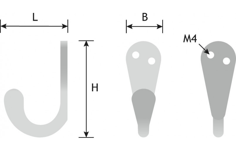 Towel hook - coat rack addax black - HAN0189