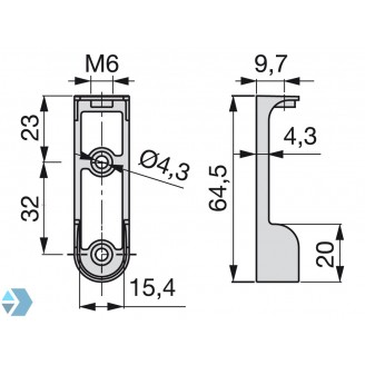 Stangenhalter für Schränke (Seitenwand oder unter dem Regal)  Stangenhalter für Schränke (Seitenwand oder unter dem Regal)